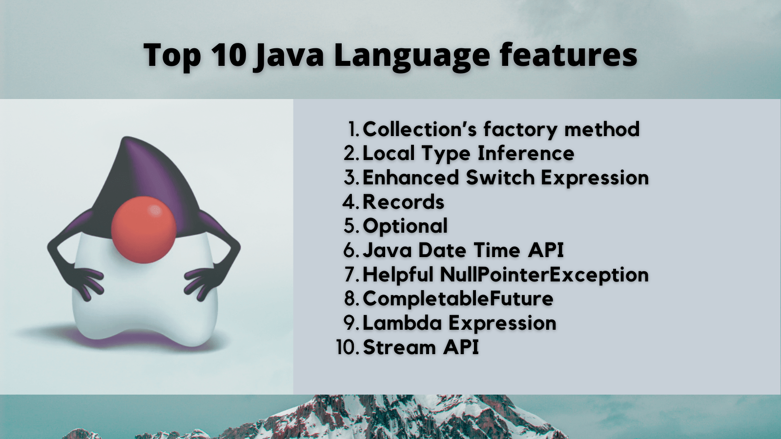 Top 10 Java Language Features